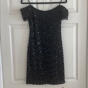 Black Sequin Party Dress